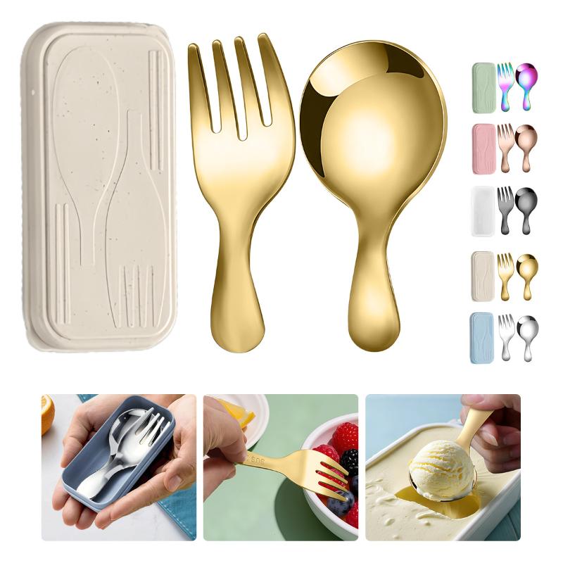 Camping Cooking Sets - Набор посуды из нержавеющей стали, ложка,