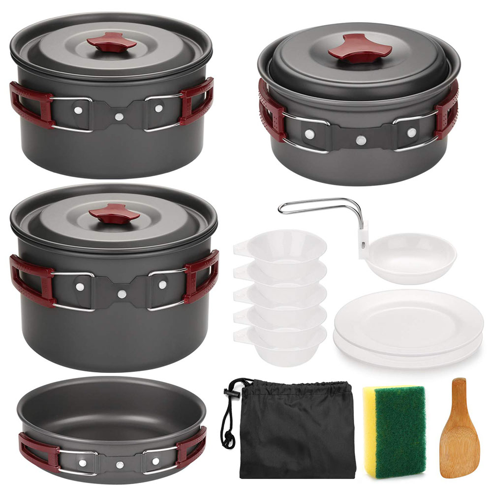 Camping Cooking Set Lightweight - Набор посуды для кемпинга на открытом