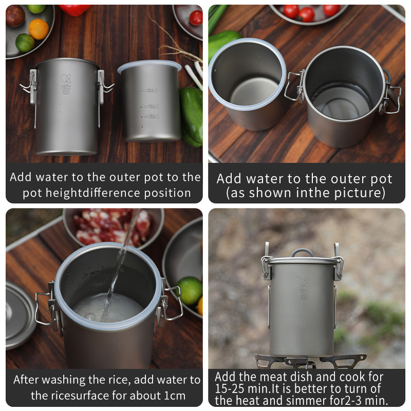 Рисоварка KEITH из чистого тит – обзор и цена Camping Cooking Gear