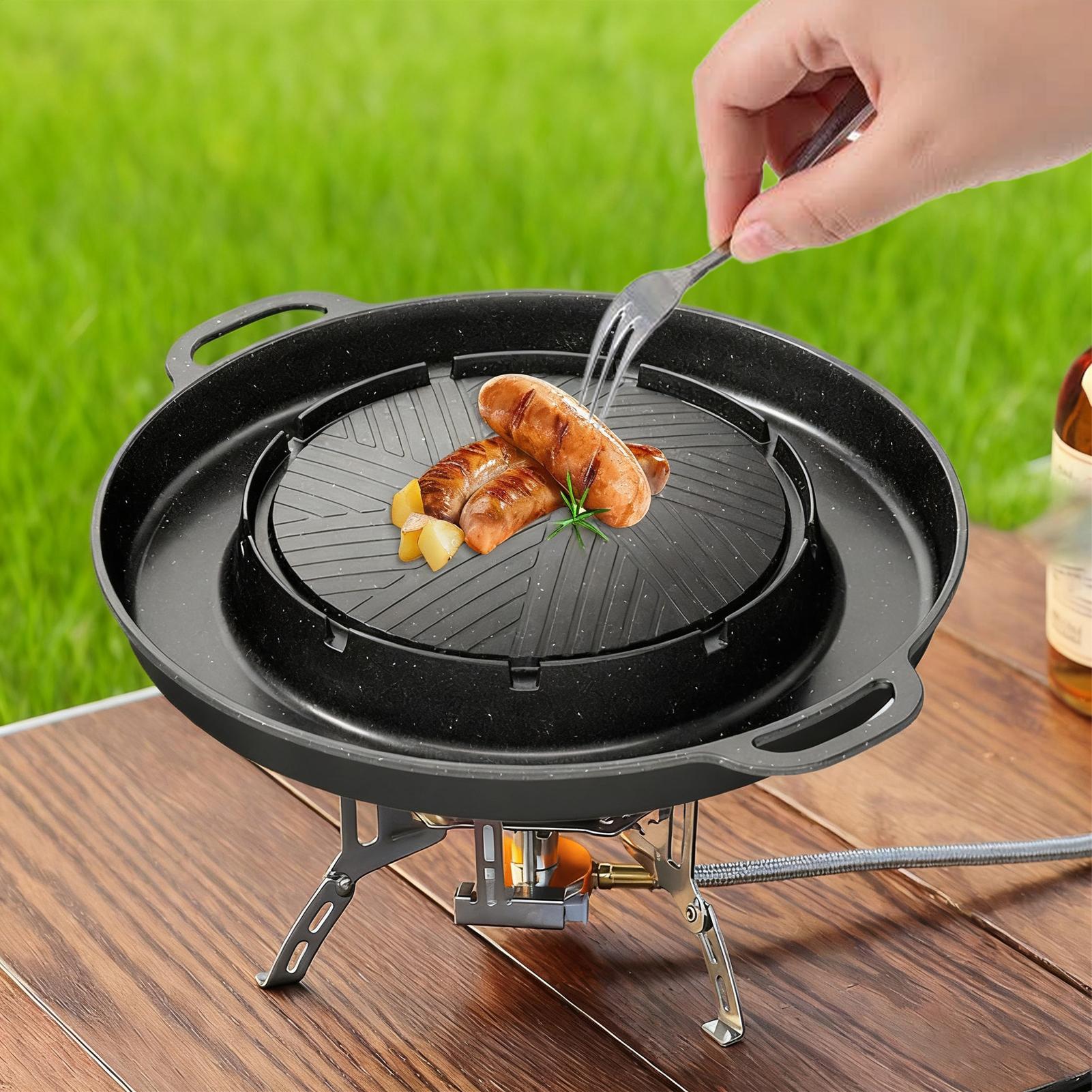 Гриль и сковорода 2-в-1 для пл – обзор и цена Camping Cooking Top