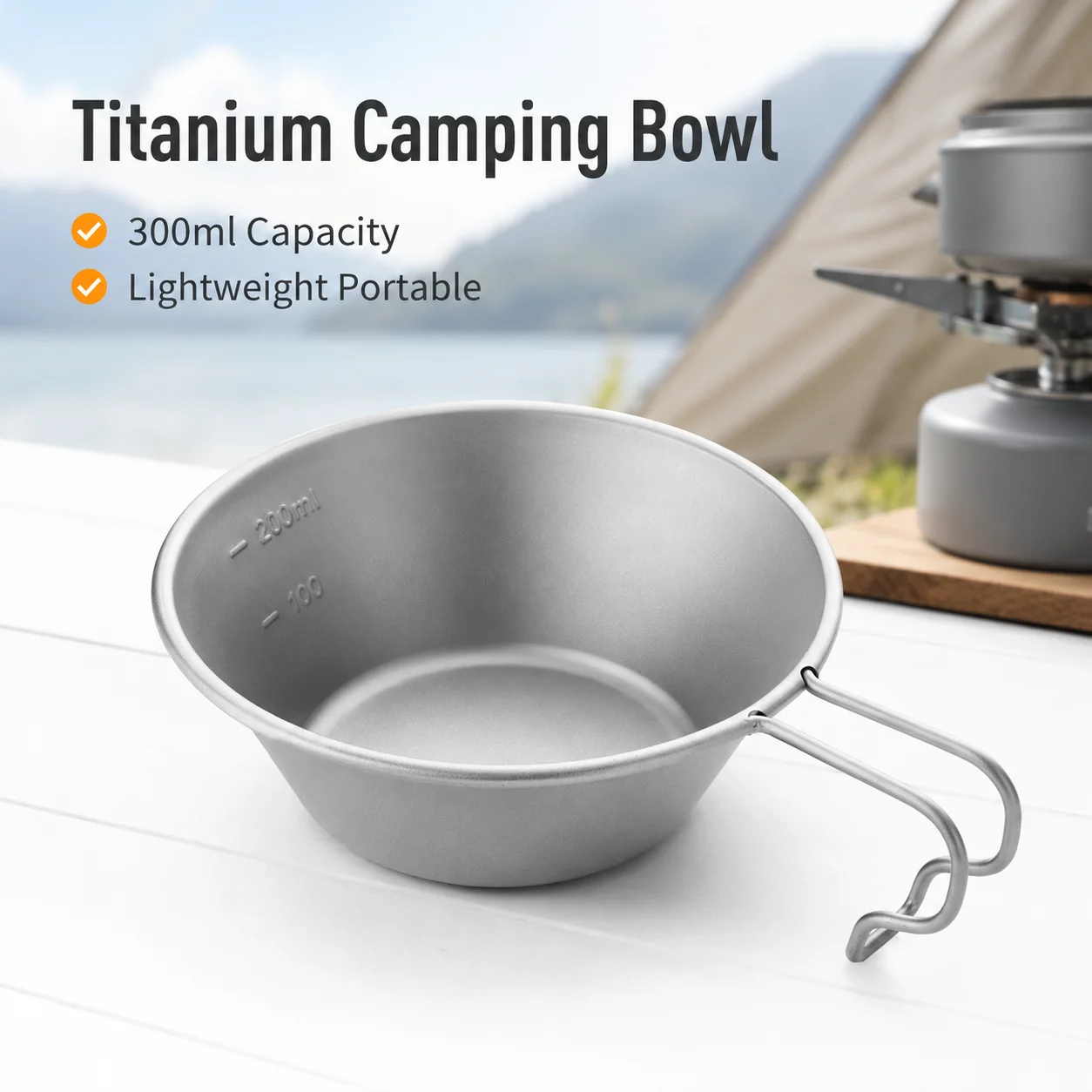 Титановая кружка-миска Sierra: – обзор и цена Camping Cooking Set Lightweight