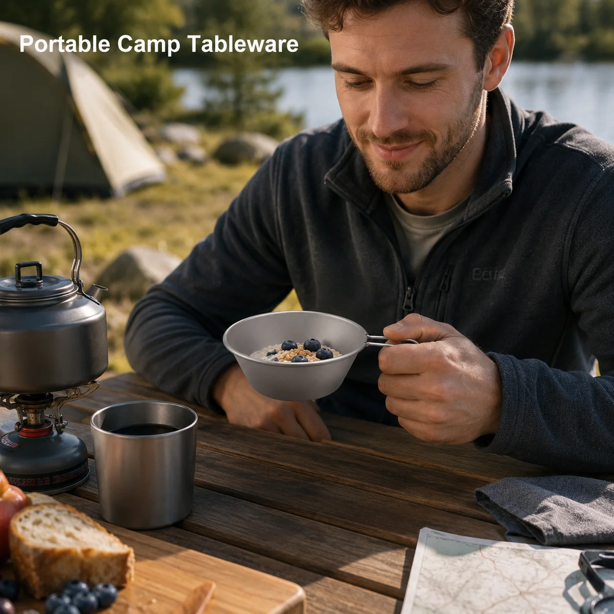 Титановая кружка-миска Sierra: – обзор и цена Camping Cooking Set Lightweight