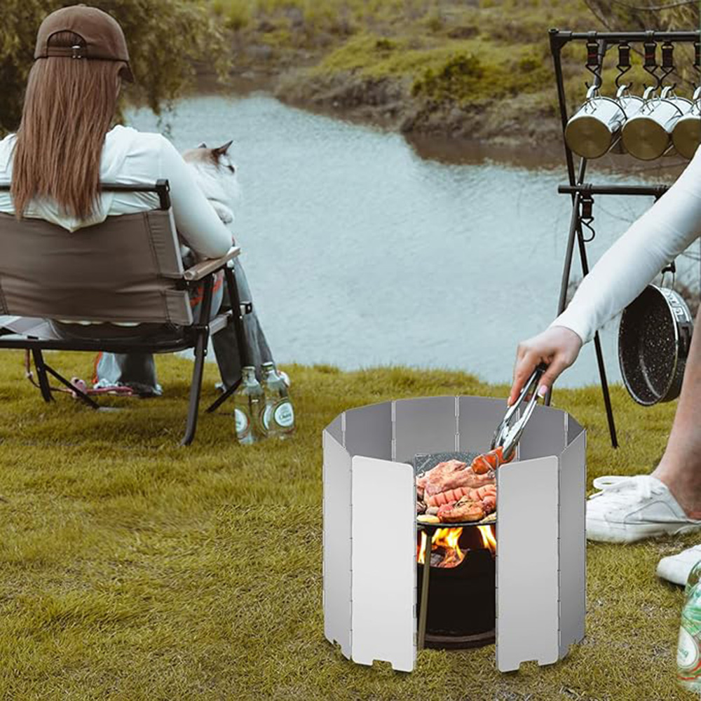 Легкий складной ветрозащитный  – обзор и цена Camping Cooking Windshield