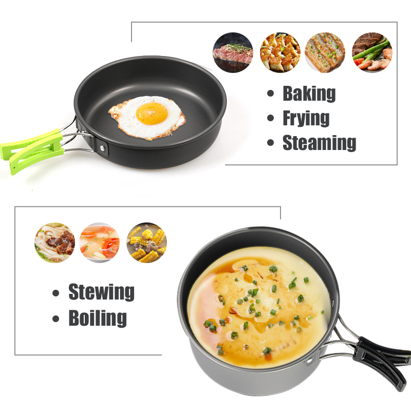 WESTTUNE набор посуды для кемп – обзор и цена Camping Cooking Gear