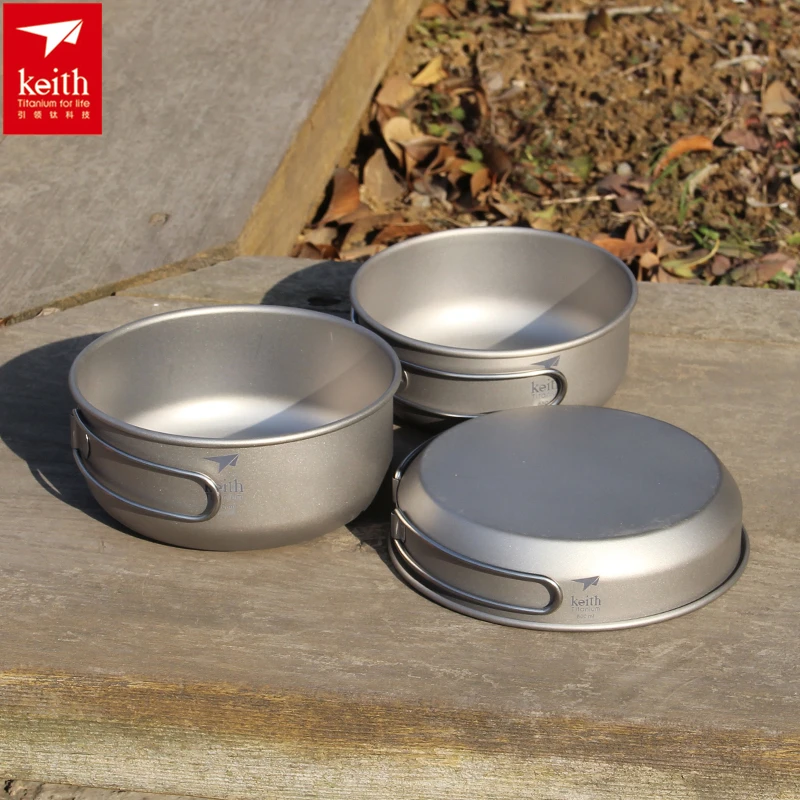 Keith 3 шт. титановая посуда,  – обзор и цена Camping Cooking Sets