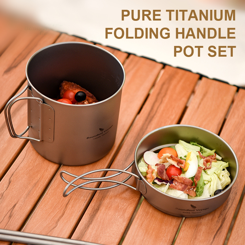 Набор кастрюль со складной руч – обзор и цена Camping Cooking Set Lightweight