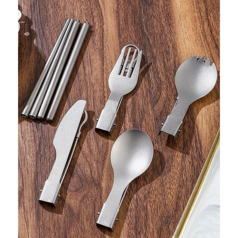 Титановый складной набор столо – обзор и цена Camping Cooking Set Lightweight