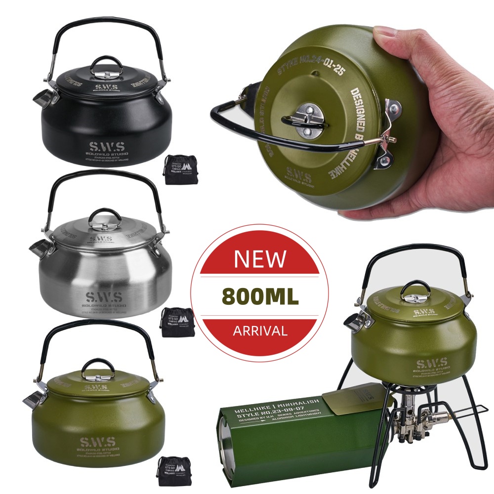 0,8 л уличный походный чайник  – обзор и цена Camping Cooking Set Lightweight