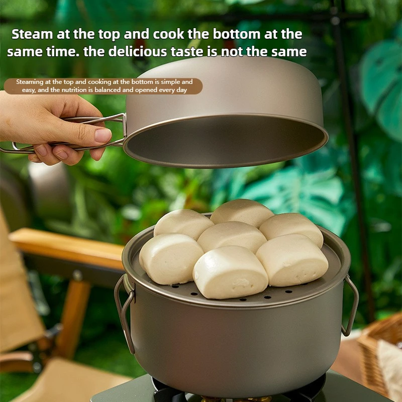 Титановый уличный набор кастрю – обзор и цена Camping Cooking Set Lightweight