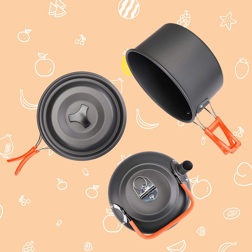 Набор походной посуды: чайник, – обзор и цена Camping Cooking Set Lightweight