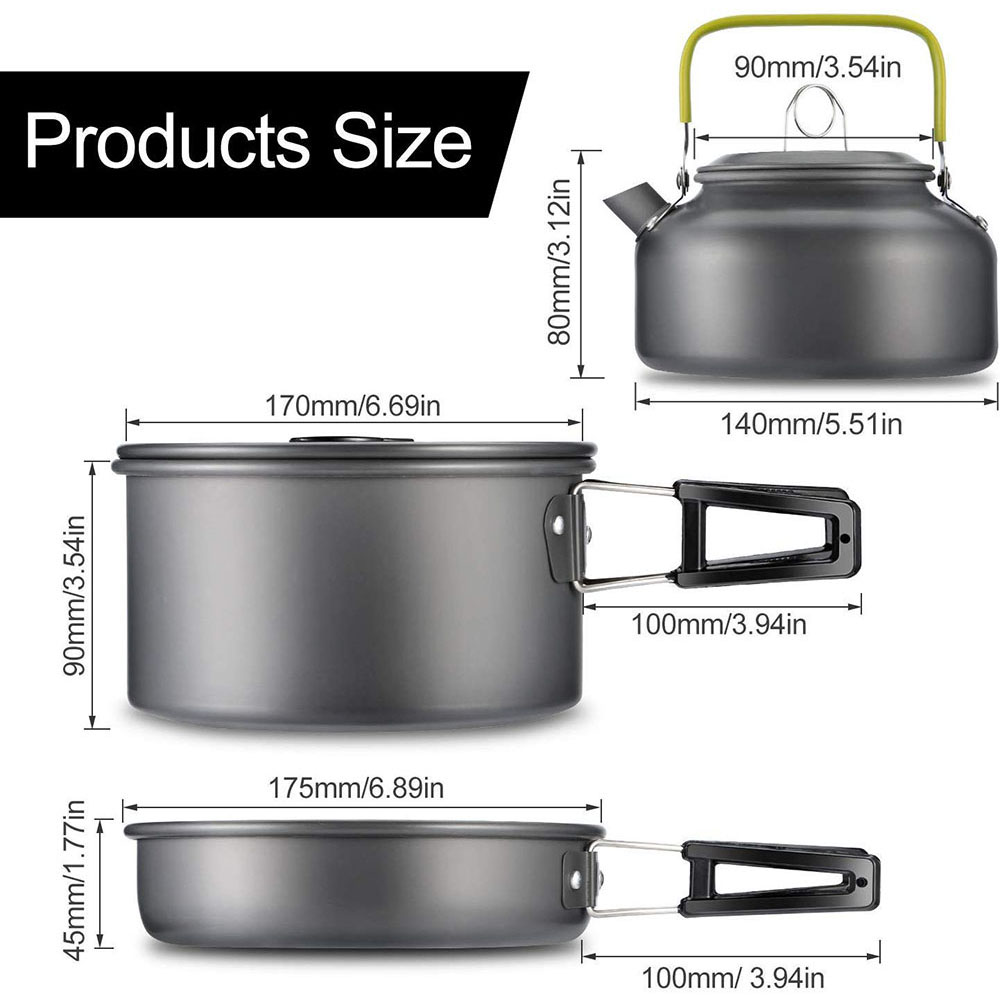 Набор походной посуды из алюми – обзор и цена Camping Cooking Gear